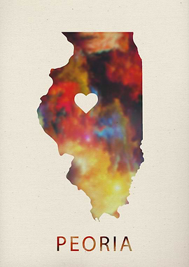 Peoria Illinois City Map