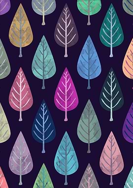 Watercolor Forest Pattern