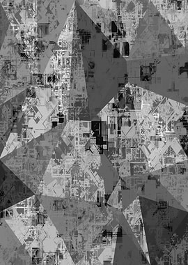 black and white geometric