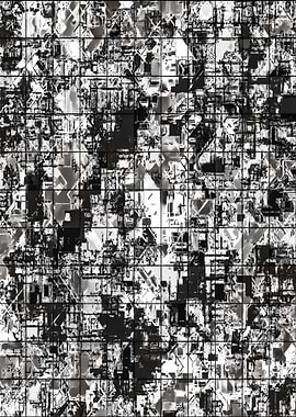 black and white geometric