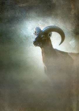 Mouflon in Mist