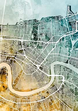 New Orelans Louisiana Map