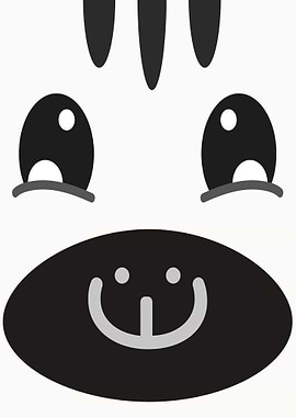 Happy zebra face