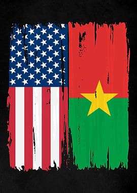 USA Burkina Faso Split Fla