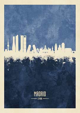 Madrid Spain Skyline