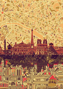 paris city abstract 2