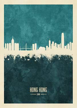 Hong Kong China Skyline