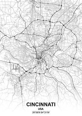 Cincinnati city map