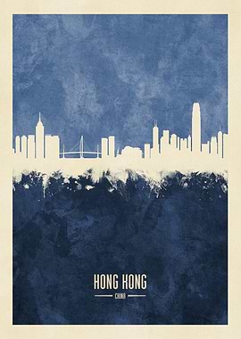 Hong Kong China Skyline