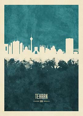 Tehran Iran Skyline