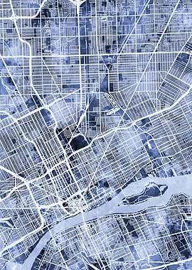 Detroit Michigan Map