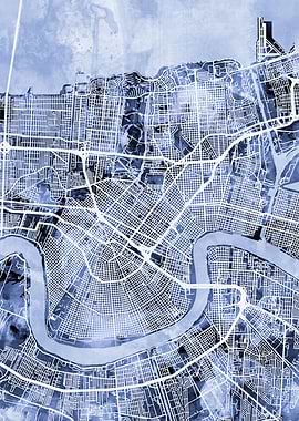 New Orelans Louisiana Map