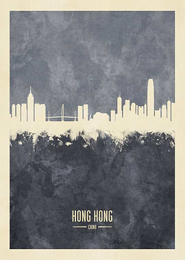 Hong Kong China Skyline