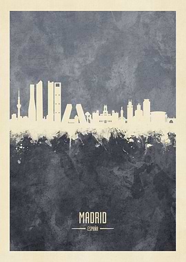 Madrid Spain Skyline