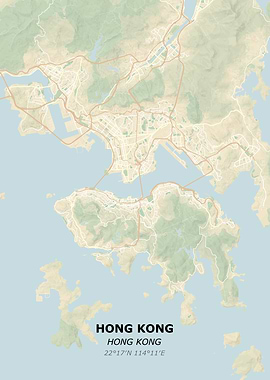HONG KONG city map