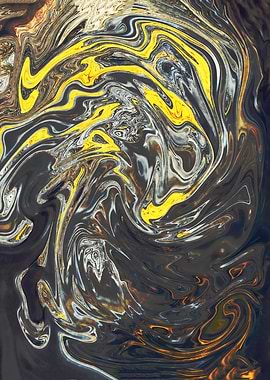 Abstract Marble Painting
