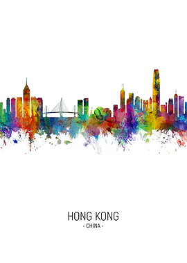 Hong Kong China Skyline
