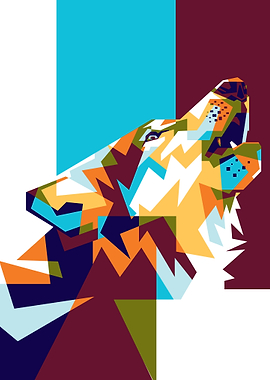 Full Color Wolf Background