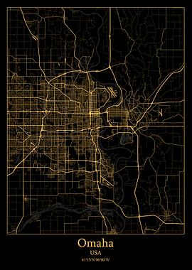 Omaha USA map