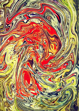 Abstract Marble Painting