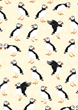 Puffin Bird Pattern
