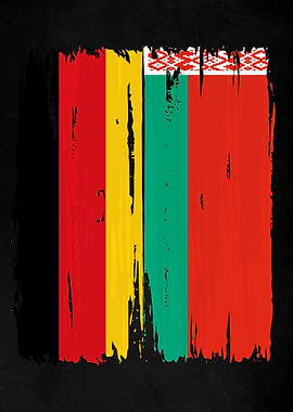 Germany Belarus Split Flag