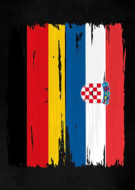 Germany Croatia Split Flag