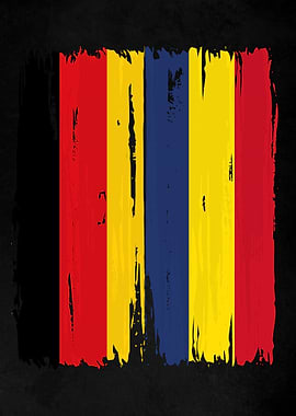 Germany Romania Split Flag