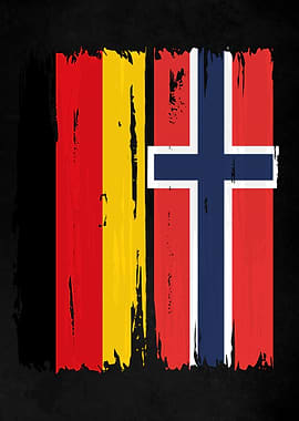 Germany Norway Split Flag