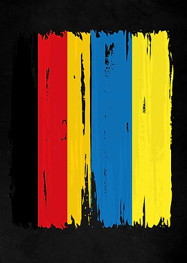 Germany Ukraine Split Flag