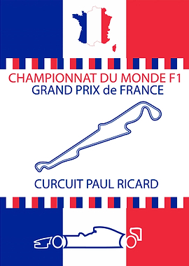 French Formula 1 GP Poster