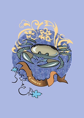 Cancer zodiac in tattoo