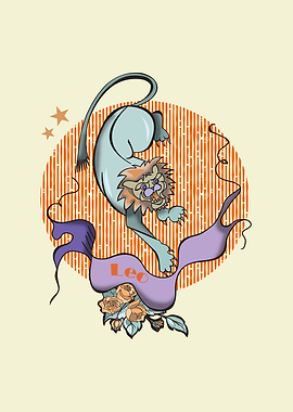 Leo zodiac in tattoo