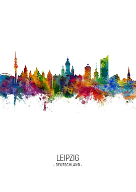 Leipzig Germany Skyline