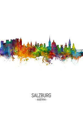Salzburg Austria Skyline