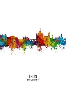 Thun Switzerland Skyline