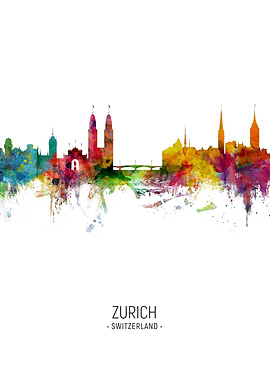 Zurich Switzerland Skyline