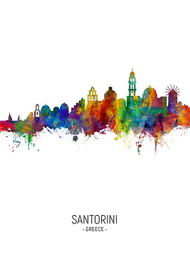 Santorini Greece Skyline