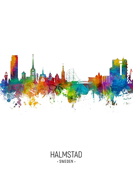 Halmstad Sweden Skyline