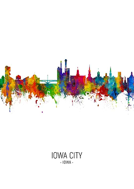 Iowa City Iowa Skyline