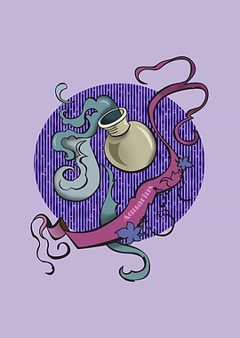 Aquarius zodiac in tattoo