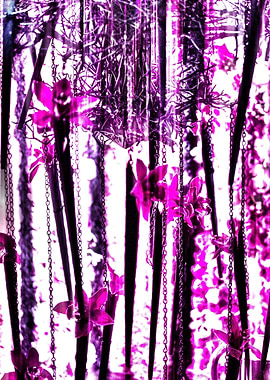 Funky Pink Floral Abstract
