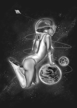 Black N White Space Pinup