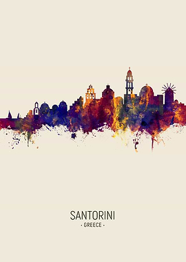 Santorini Greece Skyline