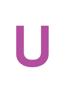 Purple Letter U