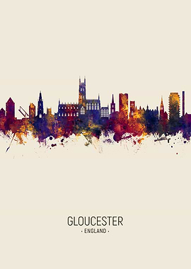 Gloucester England Skyline