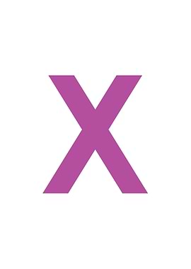 Purple Letter X