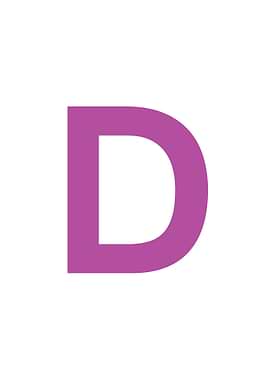 Purple Letter D