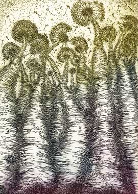 Tall Colorful Dandelions