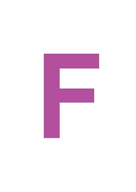 Purple Letter F